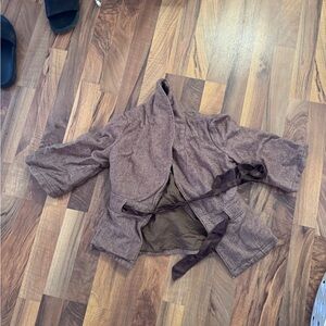 Fossil Brown Herringbone Jacket